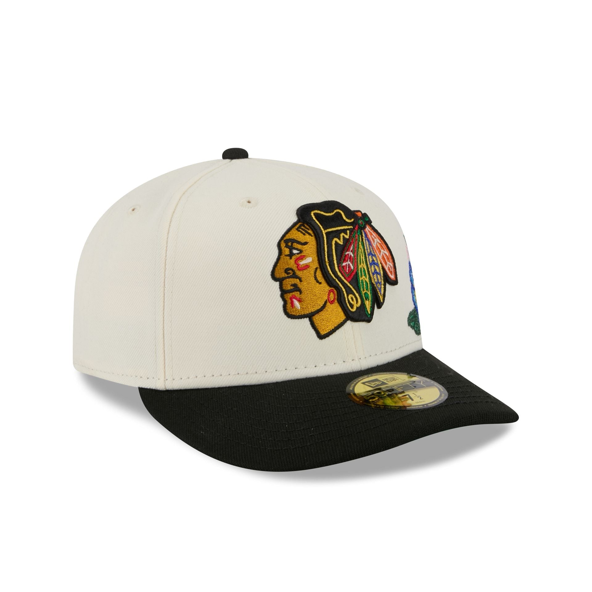 Chicago Blackhawks Tonal Florals White 59FIFTY Fitted Hat