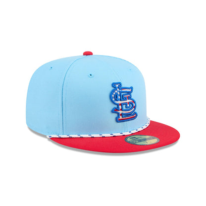 St. Louis Cardinals Independence Day 2025 59FIFTY Fitted Hat