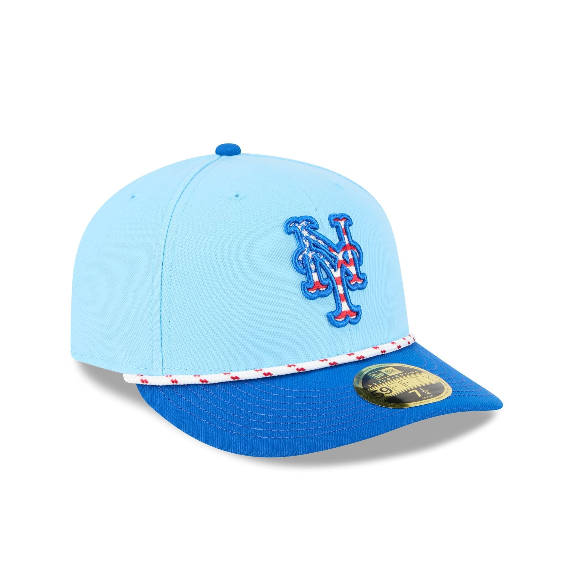 New York Mets Independence Day 2025 Low Profile 59FIFTY Fitted Hat