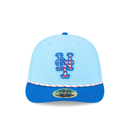 New York Mets Independence Day 2025 Low Profile 59FIFTY Fitted Hat