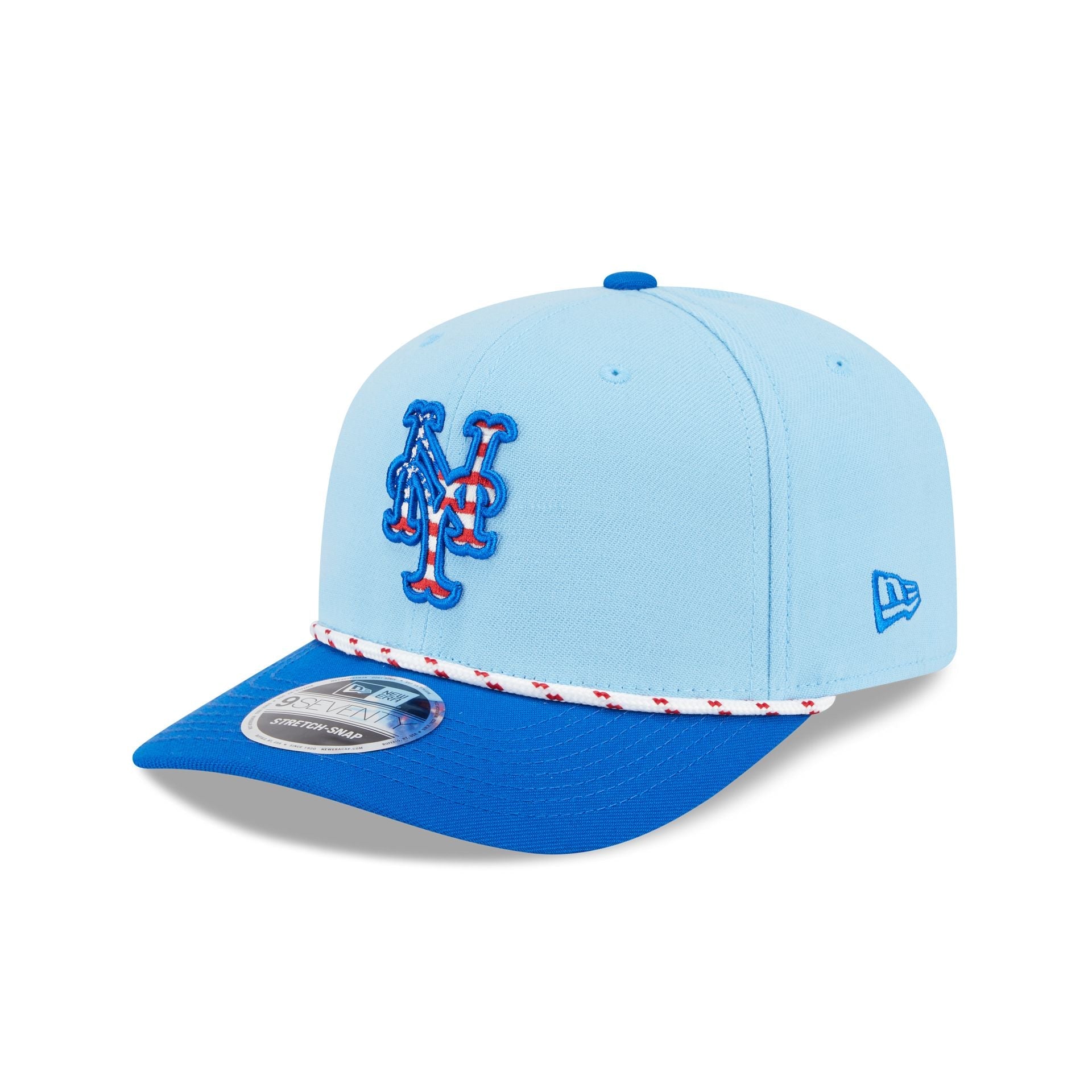 New York Mets Independence Day 2025 9SEVENTY Stretch-Snap Hat