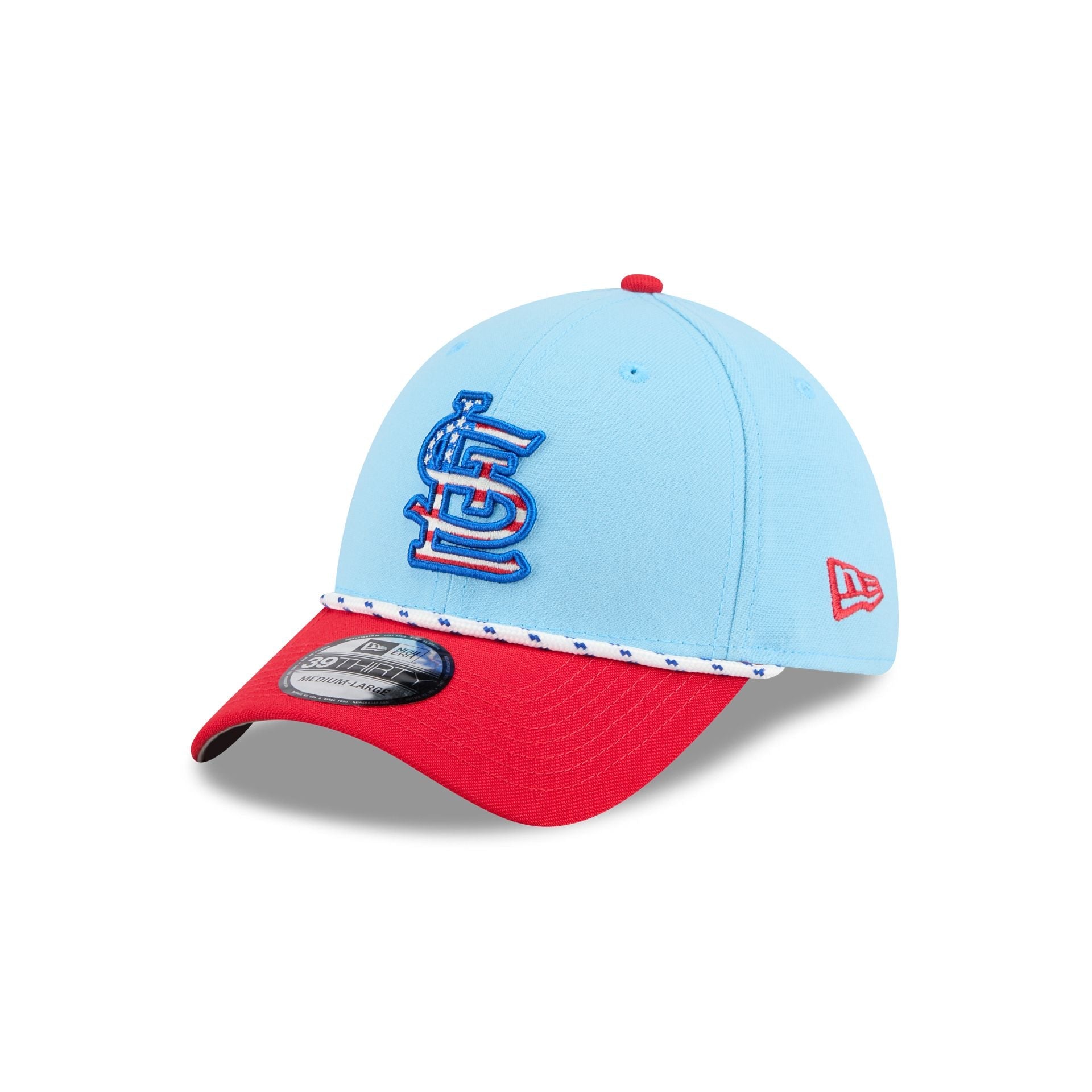 St. Louis Cardinals Independence Day 2025 39THIRTY Stretch Fit Hat