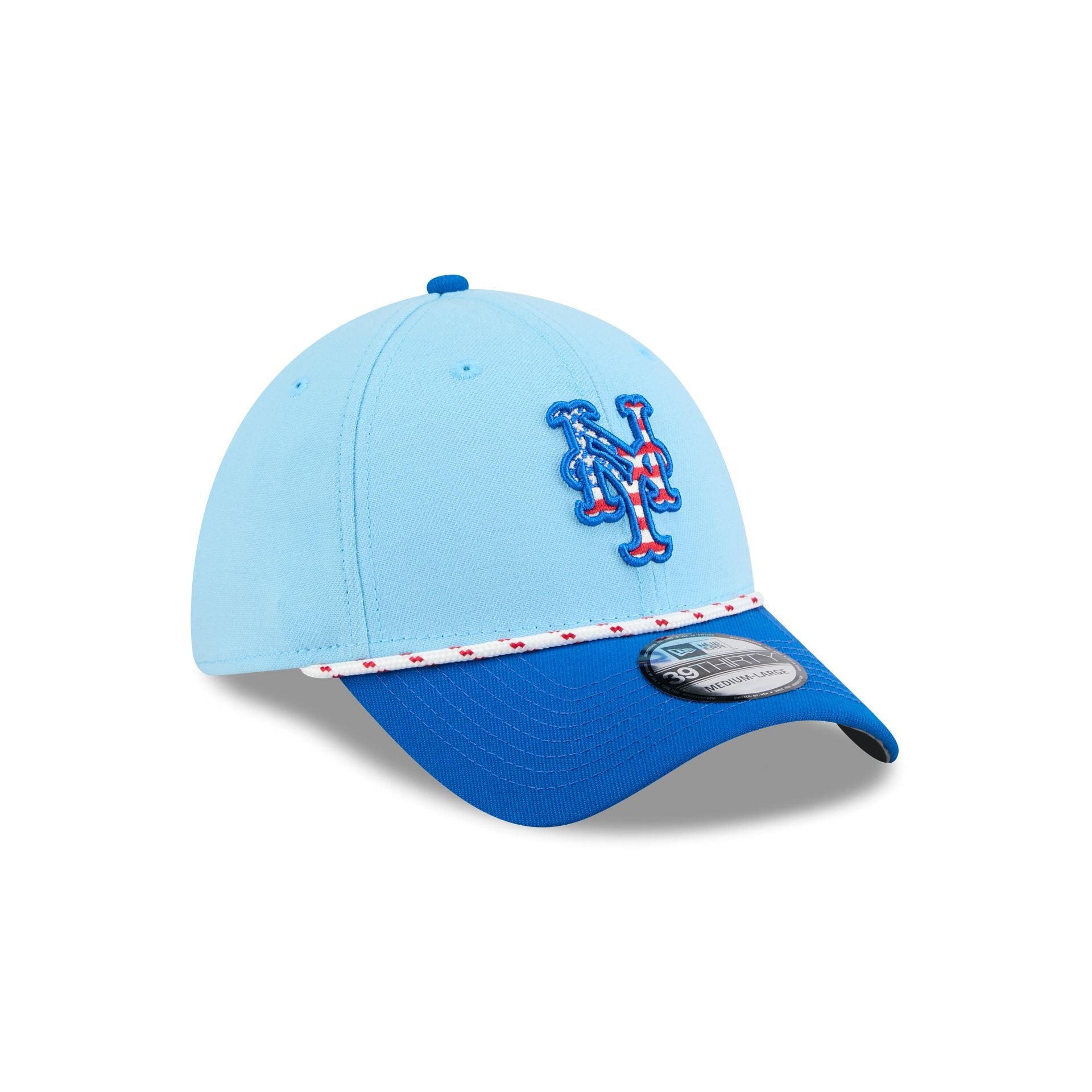 New York Mets Independence Day 2025 39THIRTY Stretch Fit Hat