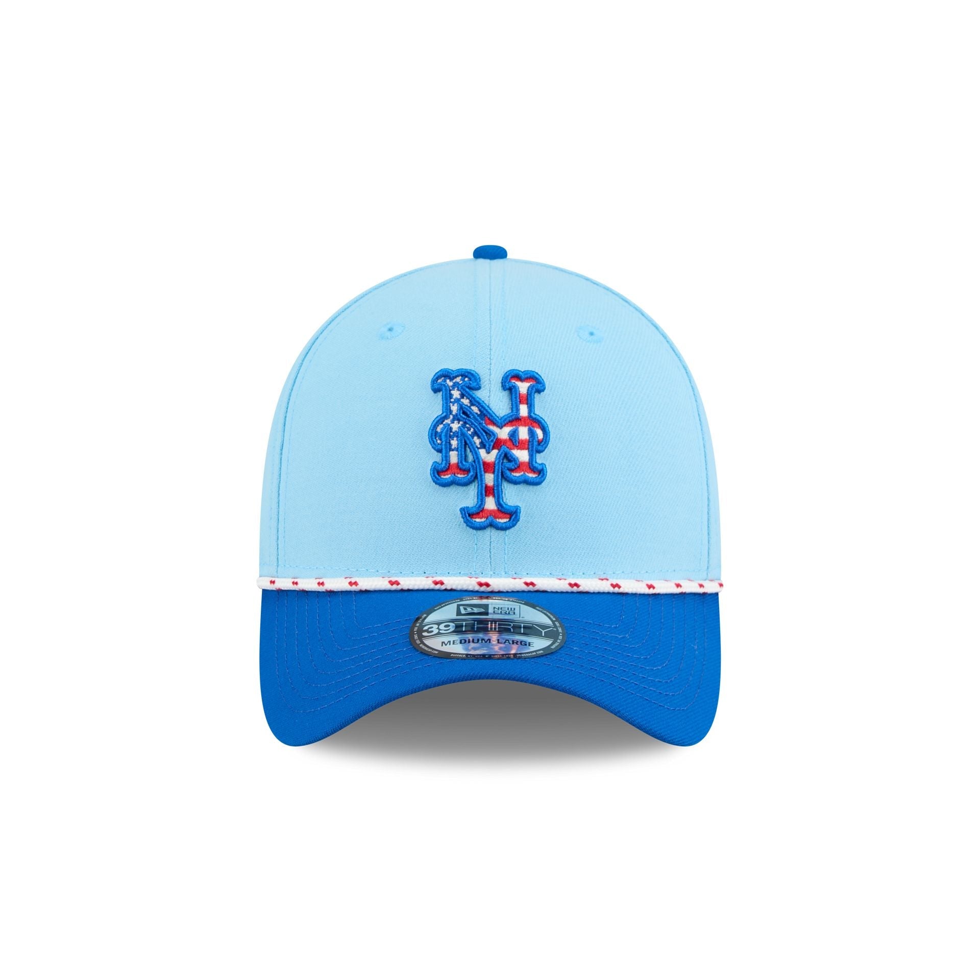 New York Mets Independence Day 2025 39THIRTY Stretch Fit Hat