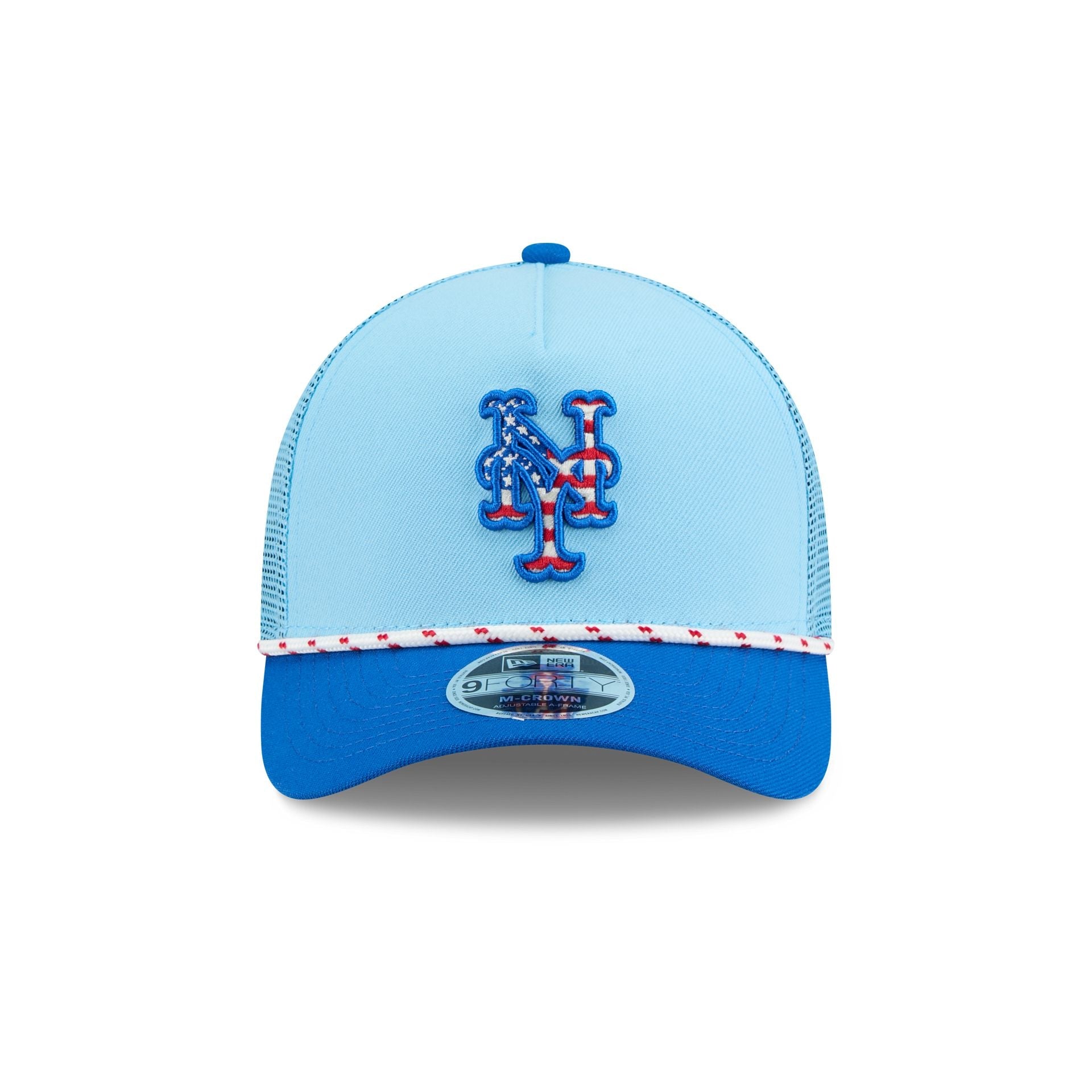 New York Mets Independence Day 2025 9FORTY M-Crown A-Frame Trucker Hat