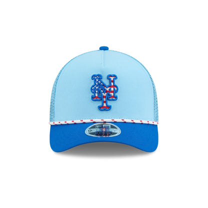 New York Mets Independence Day 2025 9FORTY M-Crown A-Frame Trucker Hat