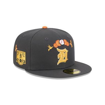 Detroit Tigers Day of the Dead Graphite 59FIFTY Fitted Hat