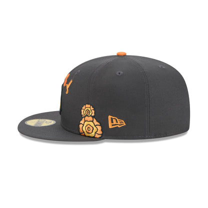 Chicago Blackhawks Day of the Dead Graphite 59FIFTY Fitted Hat