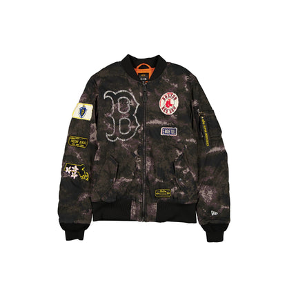 Alpha Industries x Boston Red Sox Black Camo MA-1 Bomber Jacket