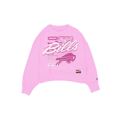 Buffalo Bills Throwback Women's Washed Pink Crewneck