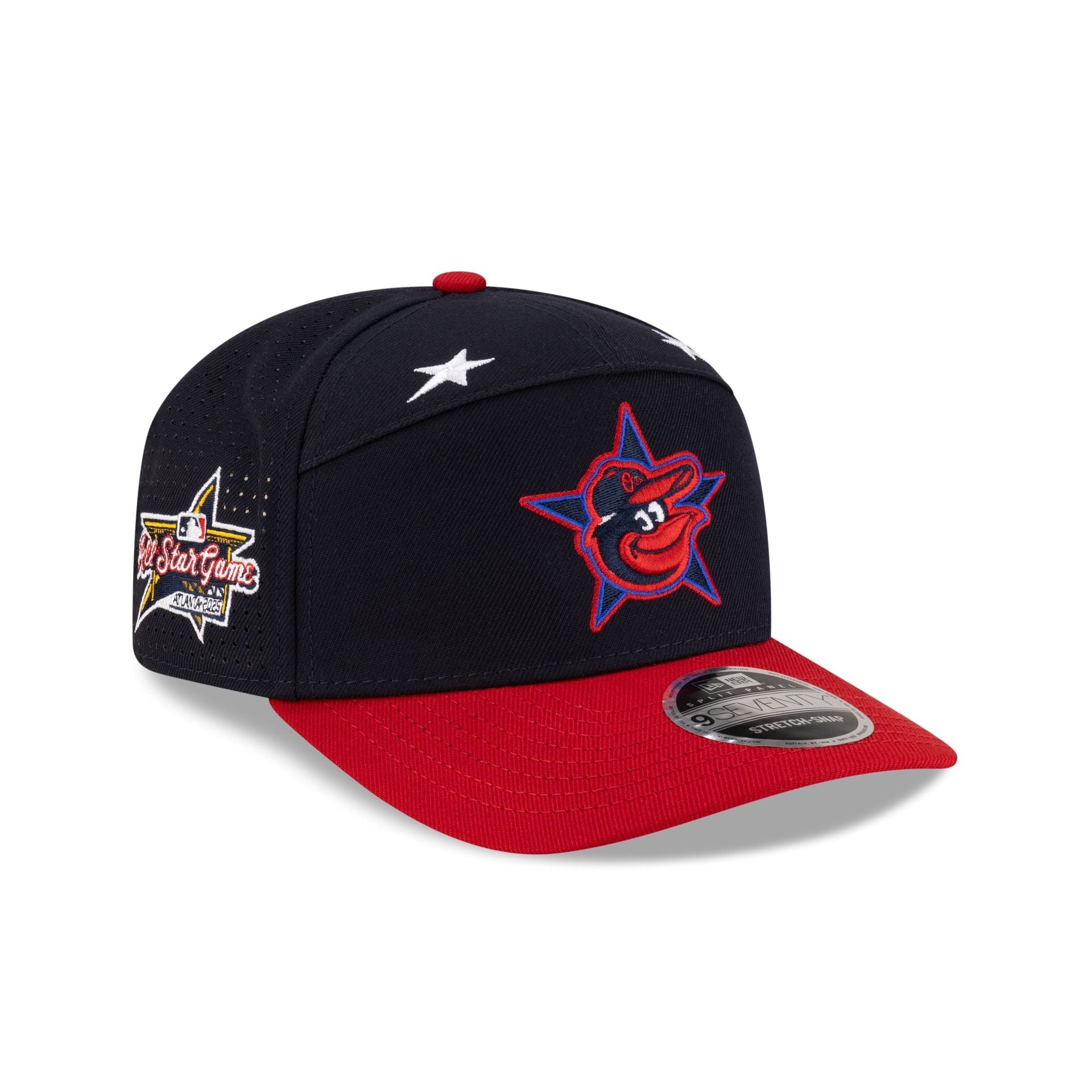 Baltimore Orioles 2025 All-Star Game Workout Split Panel 9SEVENTY Stretch-Snap Hat