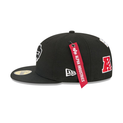 Alpha Industries x Buffalo Bills Black 59FIFTY Fitted Hat