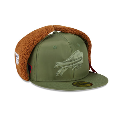 Alpha Industries x Buffalo Bills Olive Green Dog Ear 59FIFTY Fitted Hat