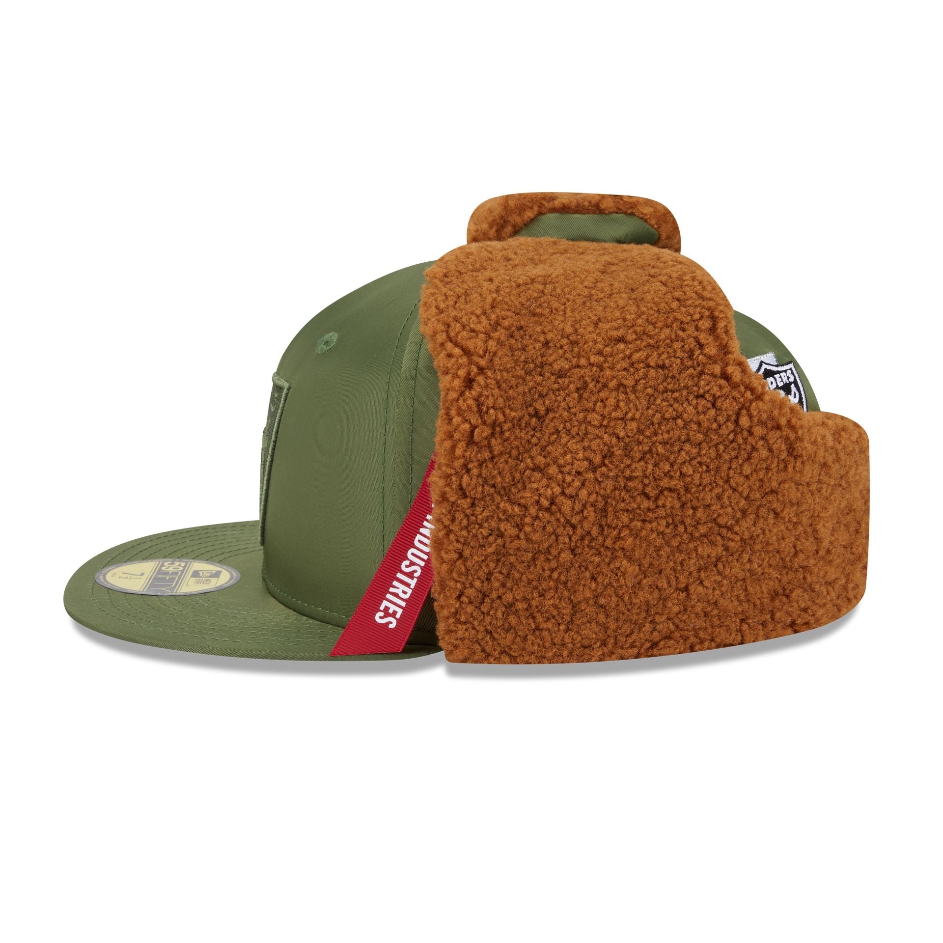 Alpha Industries x Las Vegas Raiders Olive Green Dog Ear 59FIFTY Fitted Hat