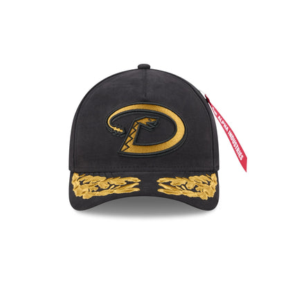 Alpha Industries x Arizona Diamondbacks Black 9FORTY M-Crown A-Frame Snapback Hat