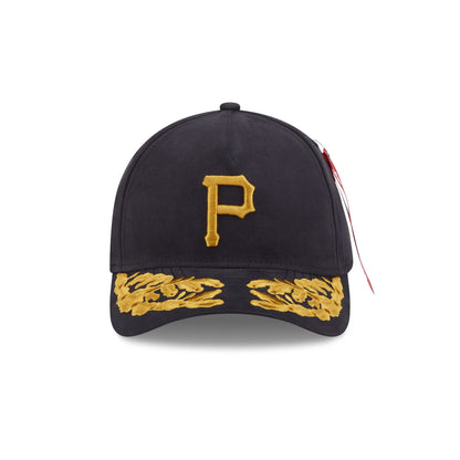 Alpha Industries x Pittsburgh Pirates Black 9FORTY M-Crown A-Frame Snapback Hat
