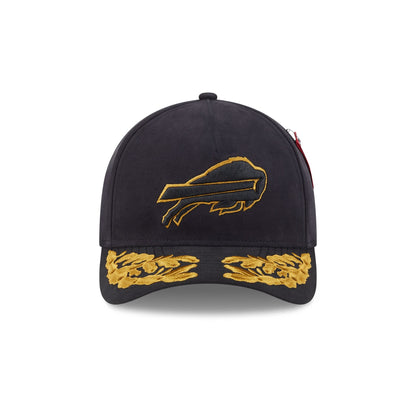 Alpha Industries x Buffalo Bills Black 9FORTY M-Crown A-Frame Snapback Hat