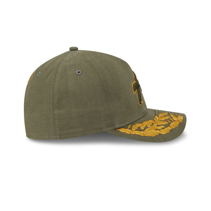 Alpha Industries x Buffalo Bills Olive Green 9FORTY M-Crown A-Frame Snapback Hat