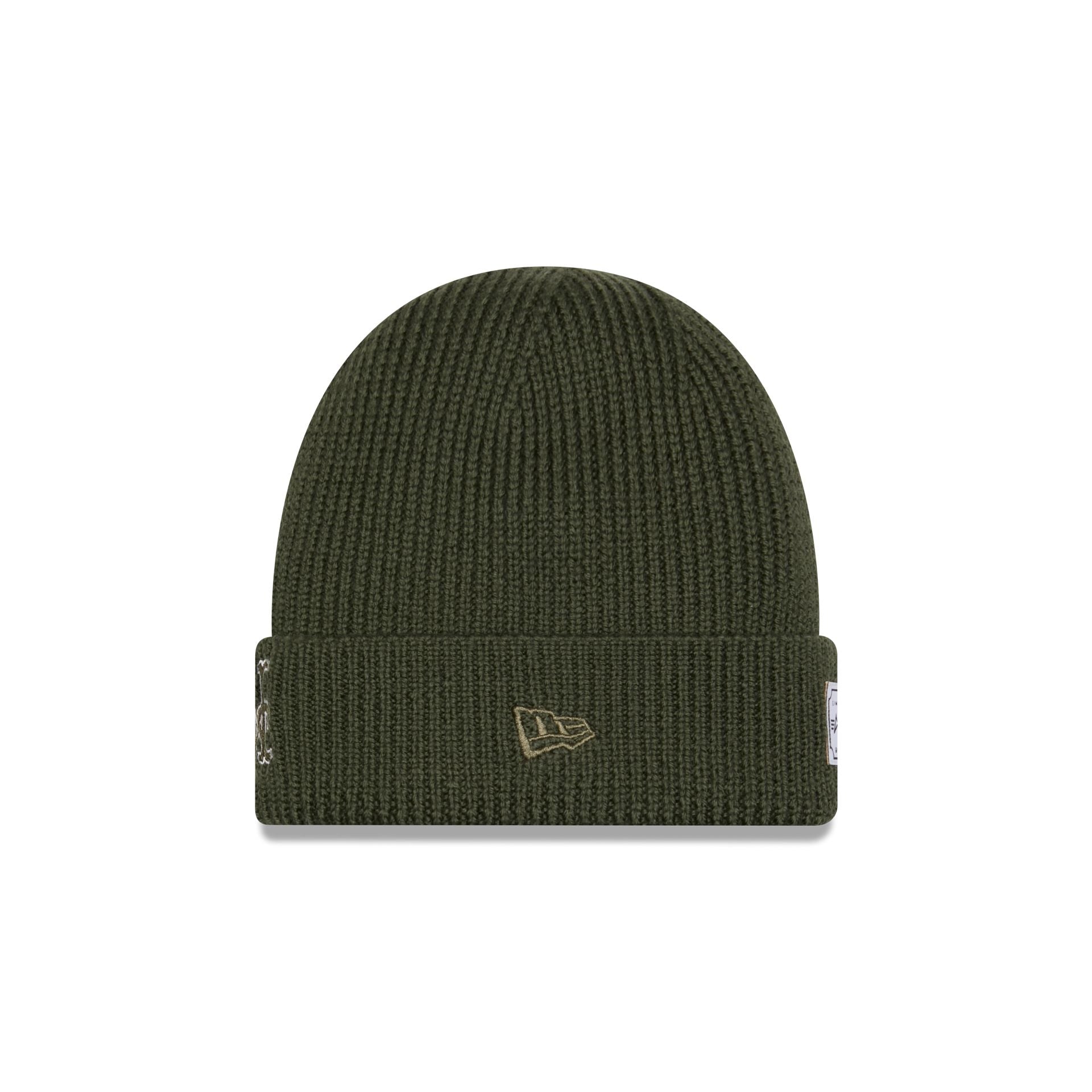 Alpha Industries x New York Mets Olive Green Cuff Knit Hat