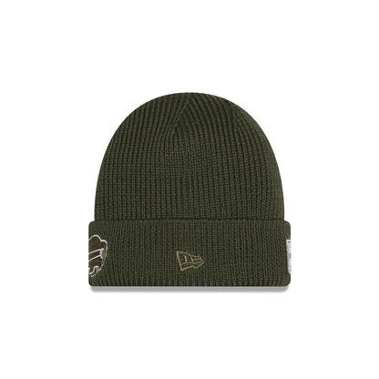 Alpha Industries x Buffalo Bills Olive Green Cuff Knit Hat