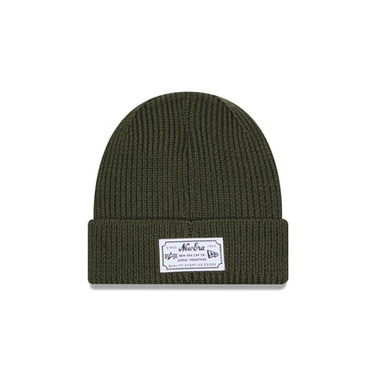 Alpha Industries x Las Vegas Raiders Olive Green Cuff Knit Hat
