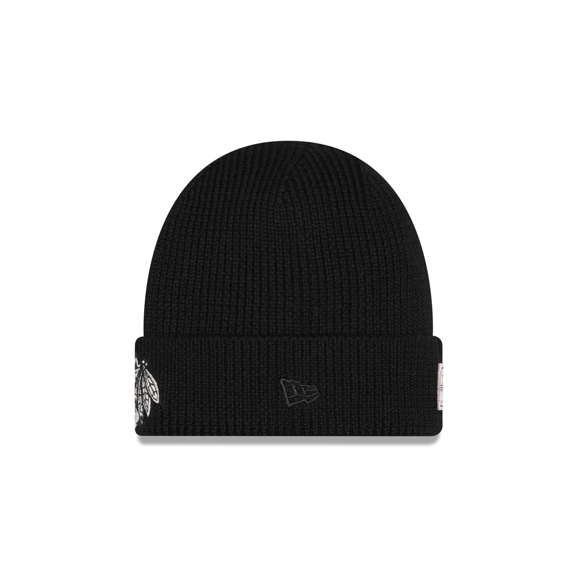 Alpha Industries x Chicago Blackhawks Black Cuff Knit Hat