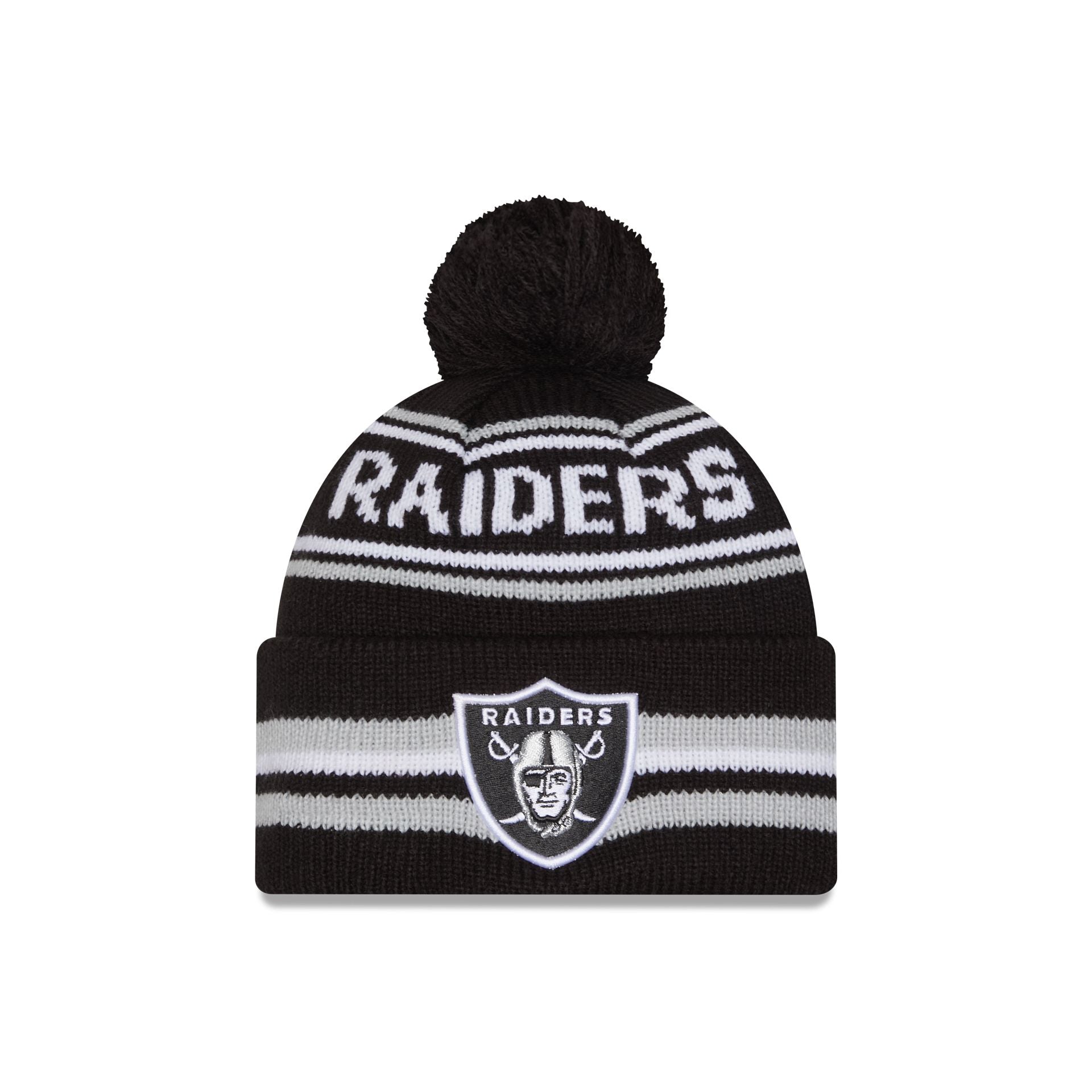 Las Vegas Raiders Classic Pom Knit Hat