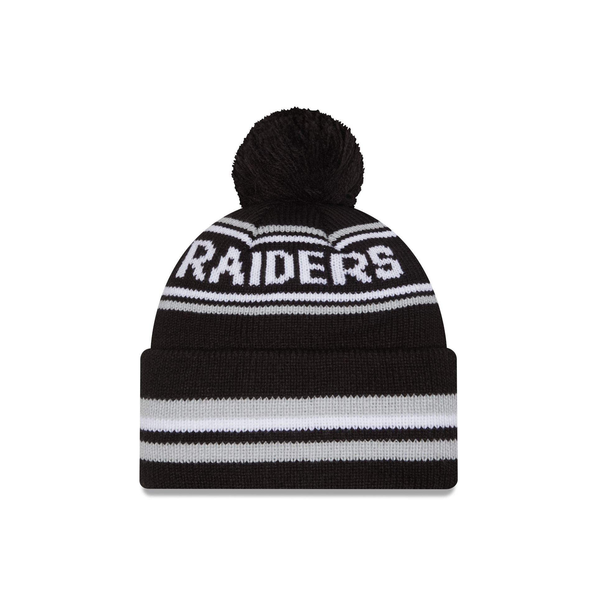 Las Vegas Raiders Classic Pom Knit Hat