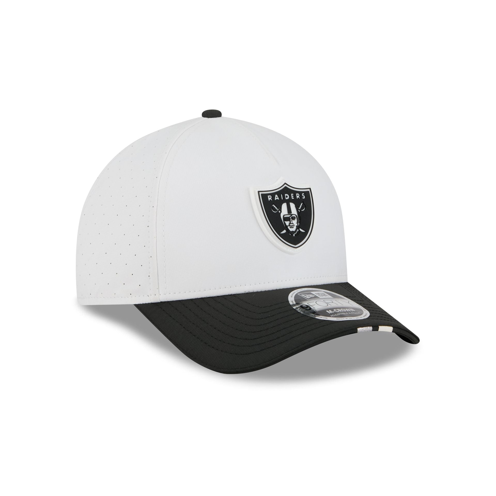 Las Vegas Raiders 2025 Training 9FORTY M-Crown A-Frame Snapback Hat