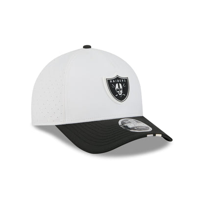 Las Vegas Raiders 2025 Training 9FORTY M-Crown A-Frame Snapback Hat