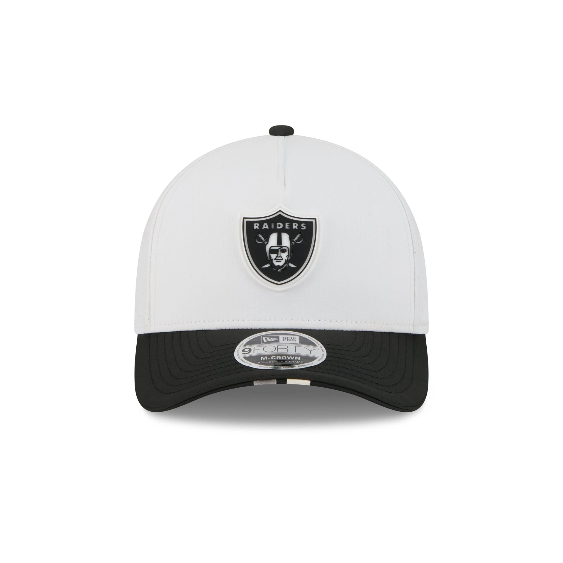 Las Vegas Raiders 2025 Training 9FORTY M-Crown A-Frame Snapback Hat