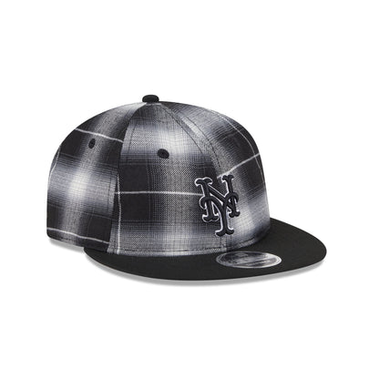 New York Mets Black and White Plaid Retro Crown 9FIFTY Snapback Hat