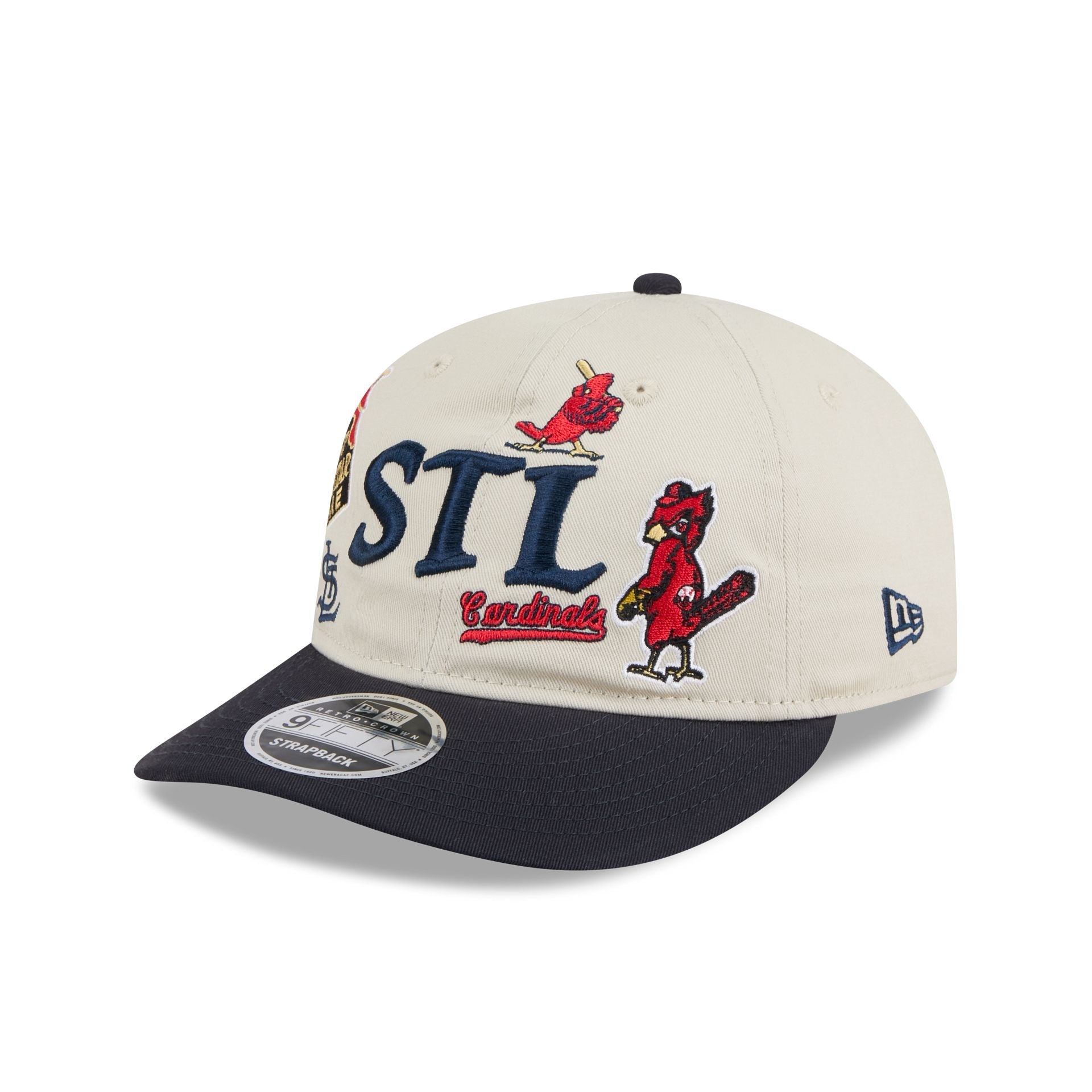 St. Louis Cardinals Scattered Patches Retro Crown 9FIFTY Snapback Hat