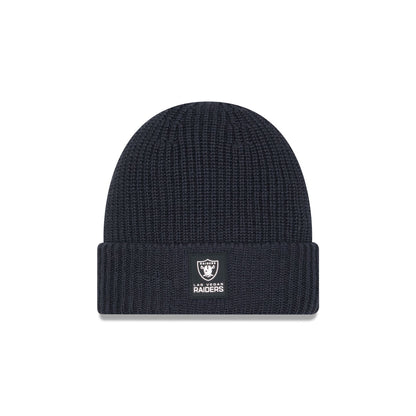Las Vegas Raiders 2025 Sideline Cold Weather Steel Clouds Cuff Knit Beanie