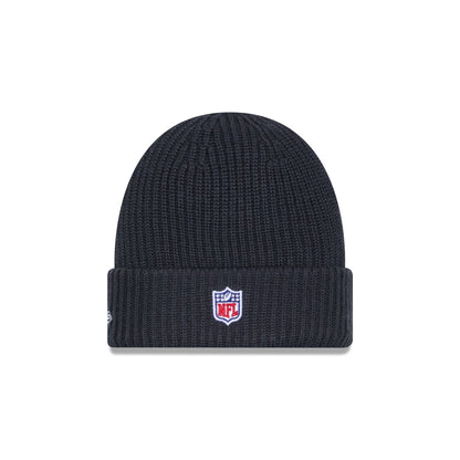 Las Vegas Raiders 2025 Sideline Cold Weather Steel Clouds Cuff Knit Beanie