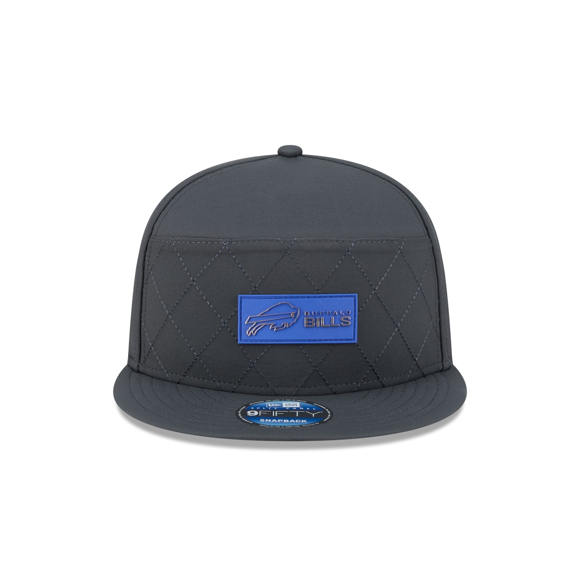 Buffalo Bills 2025 Sideline Cold Weather Steel Clouds Split Panel 9FIFTY Snapback Hat