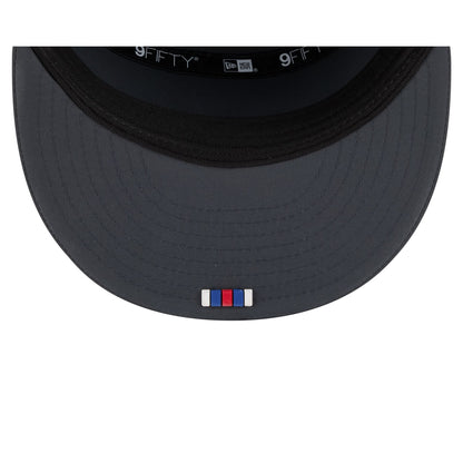 Buffalo Bills 2025 Sideline Cold Weather Steel Clouds Split Panel 9FIFTY Snapback Hat