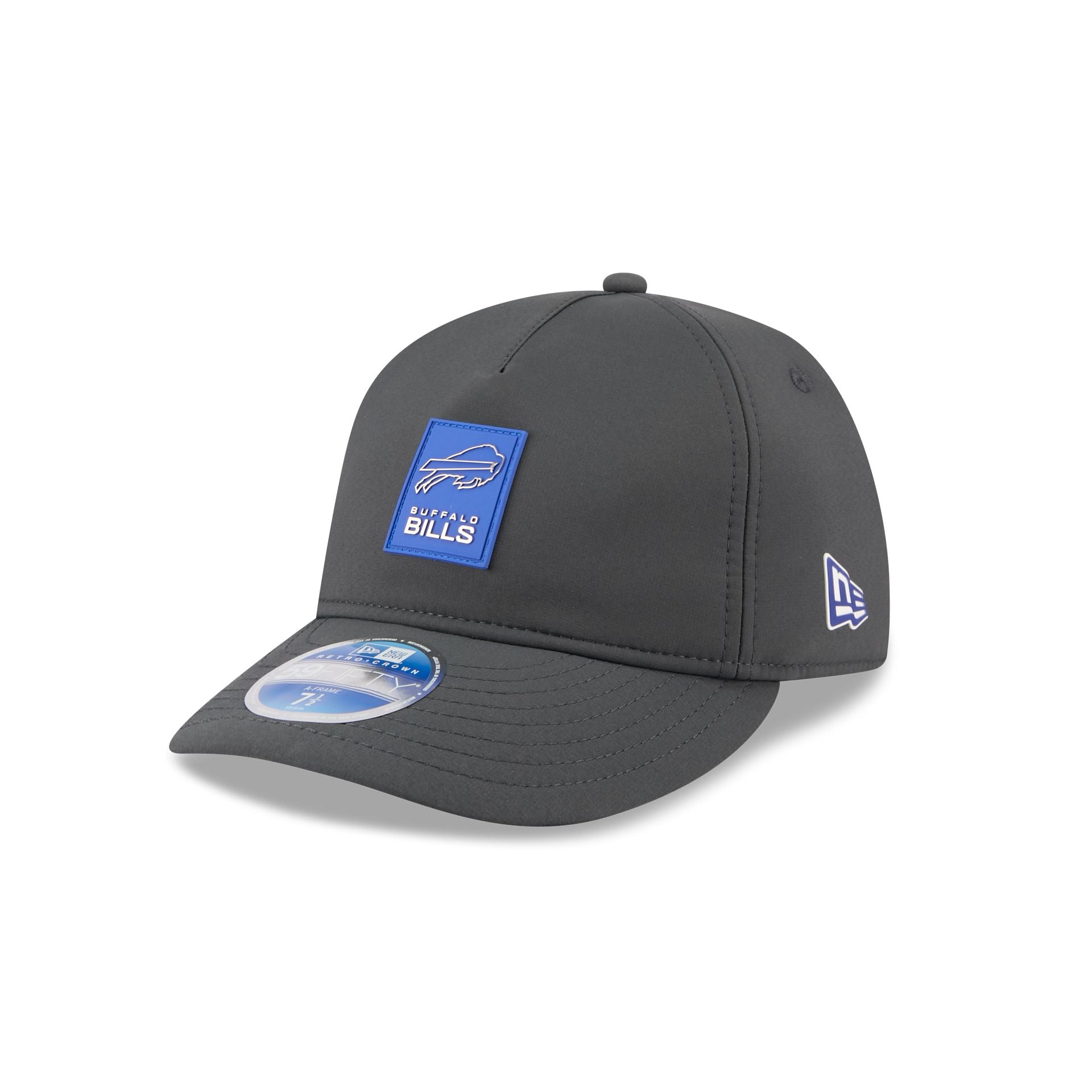 Buffalo Bills 2025 Sideline Cold Weather Steel Clouds Retro Crown 59FIFTY A-Frame Fitted Hat