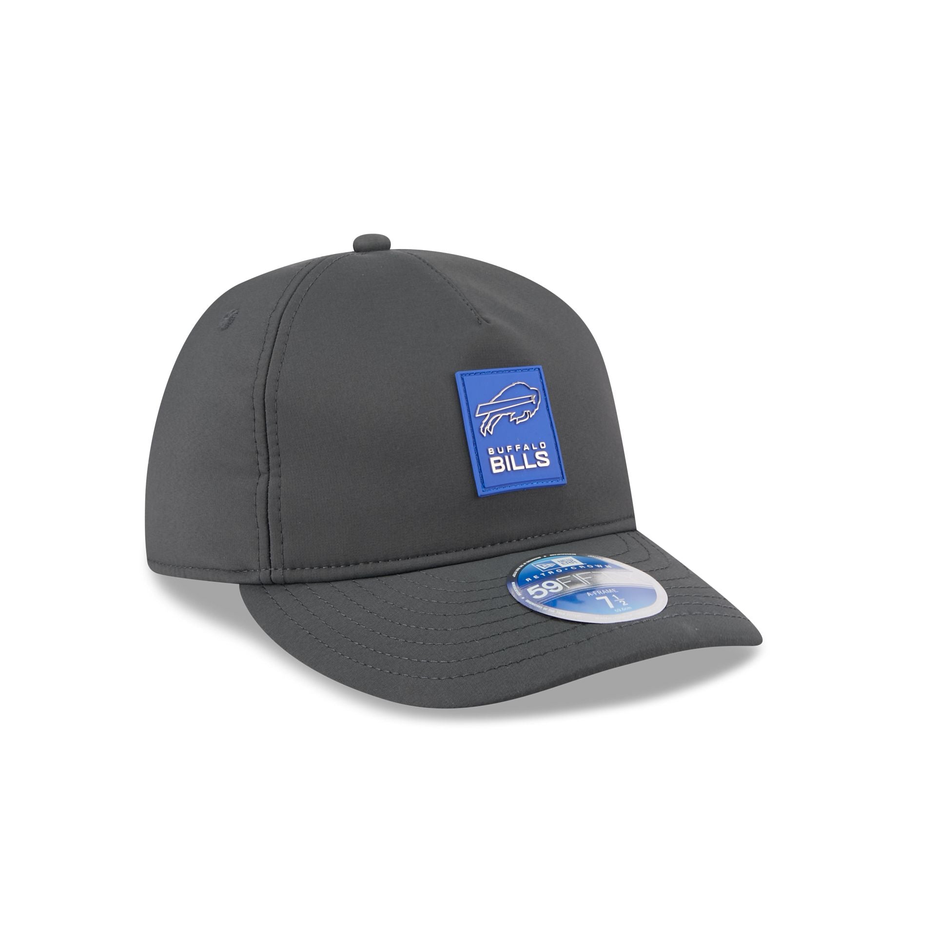 Buffalo Bills 2025 Sideline Cold Weather Steel Clouds Retro Crown 59FIFTY A-Frame Fitted Hat