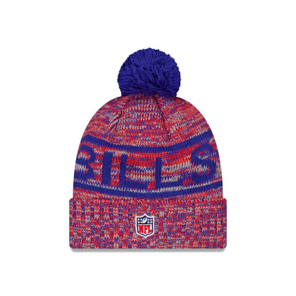 Buffalo Bills 2025 Sideline Cold Weather Pom Knit Hat
