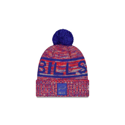 Buffalo Bills 2025 Sideline Cold Weather Kids Pom Knit Hat