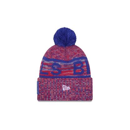 Buffalo Bills 2025 Sideline Cold Weather Kids Pom Knit Hat
