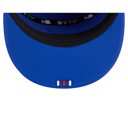 Buffalo Bills 2025 Sideline Hot Weather Split Panel 9FIFTY Snapback Hat