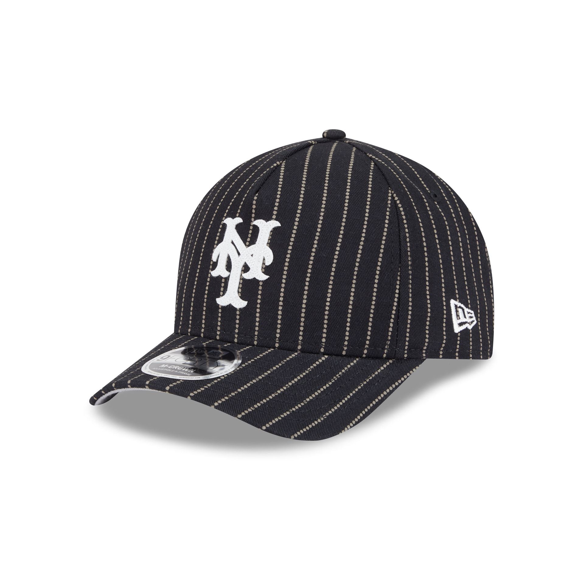 New York Mets Dotted Pinstripe 9FORTY M-Crown A-Frame Adjustable Hat