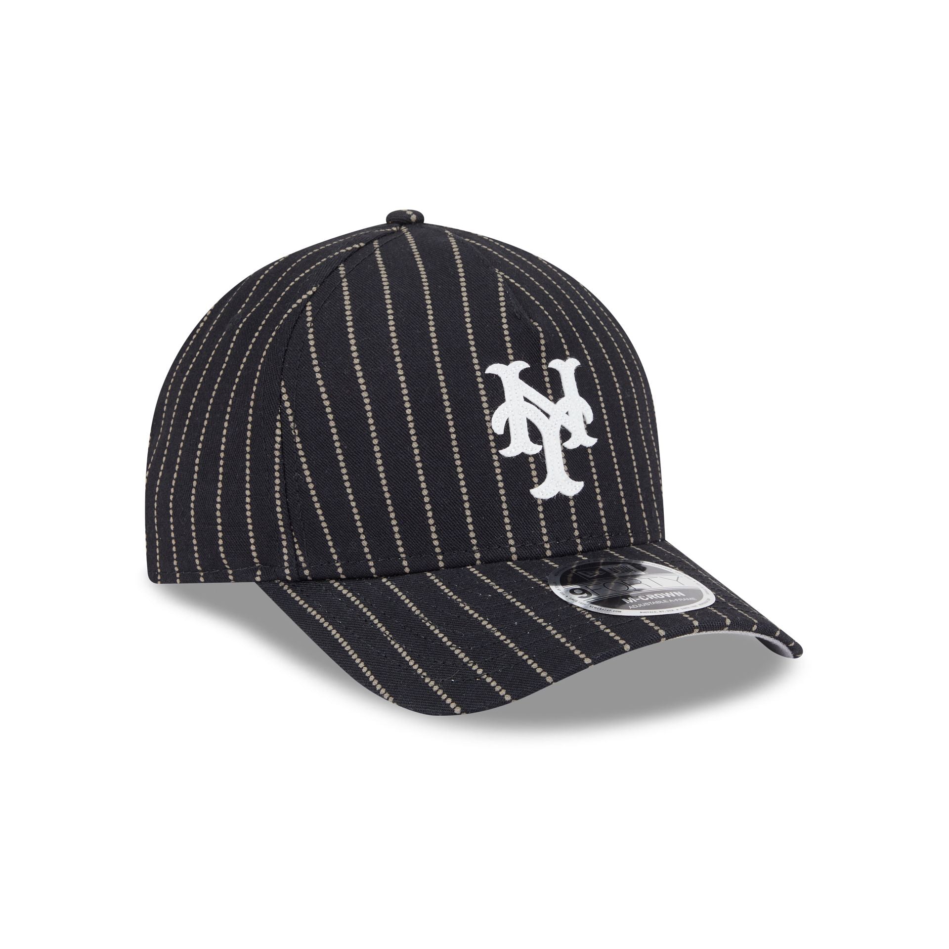 New York Mets Dotted Pinstripe 9FORTY M-Crown A-Frame Adjustable Hat