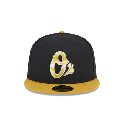 Baltimore Orioles Metallic Gold Logo 59FIFTY Fitted Hat