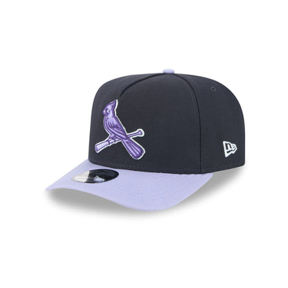 St. Louis Cardinals Navy Lavender 9FIFTY A-Frame Snapback Hat
