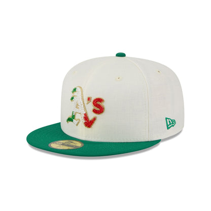 Athletics Beaded Linen 59FIFTY Fitted Hat