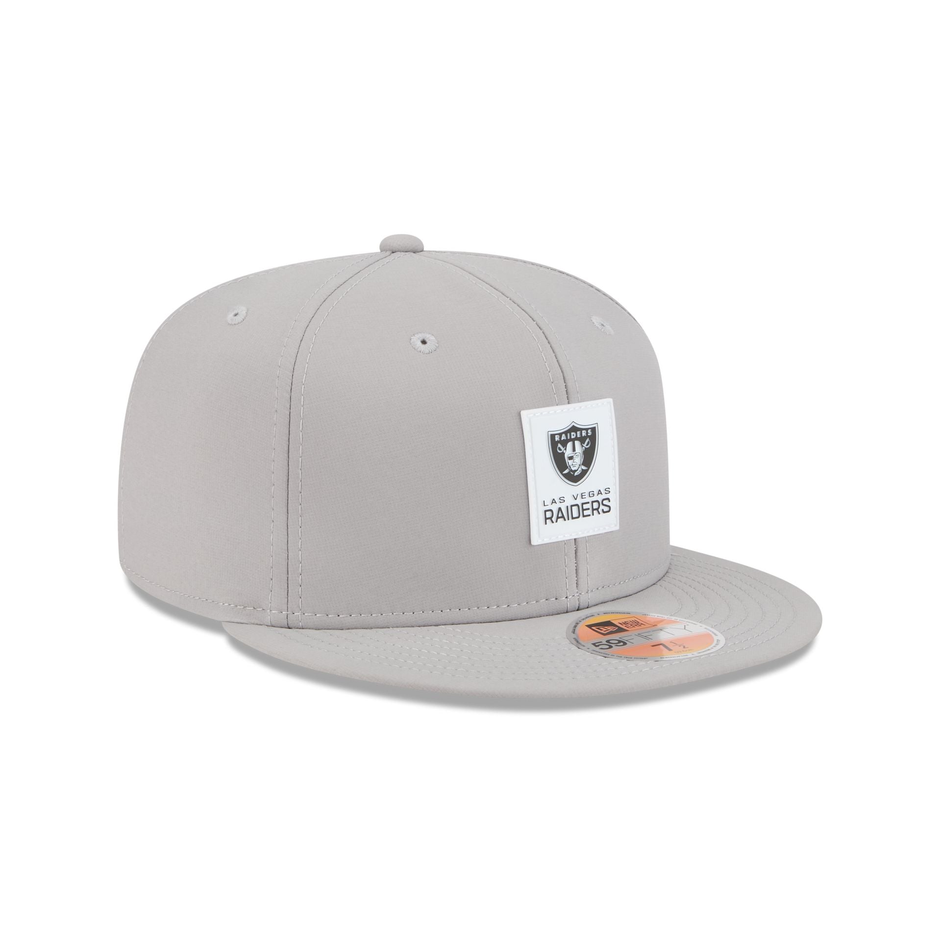 Las Vegas Raiders 2025 Sideline Hot Weather Gray 59FIFTY Fitted Hat