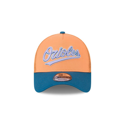 Baltimore Orioles Orange Glaze 9FORTY A-Frame Trucker Hat